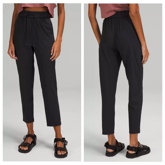 lululemon athletica Pants - Lululemon Black Stretch High-Rise Pull-On Pant 31" Length 69% nylon 31% lycra 4
